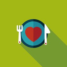 Valentine's Day flat icon with long shadow eps10 N15