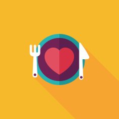 Valentine's Day flat icon with long shadow eps10 N17