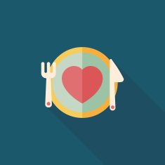 Valentine's Day flat icon with long shadow eps10 N18