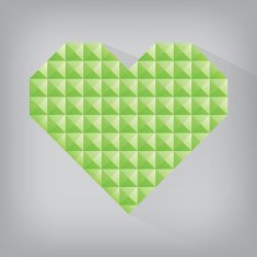 green earth retro heart triangle abstract love valentine day jew