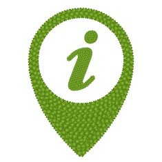 Four Leaf Clover of Infomation Sign in Navication Icon