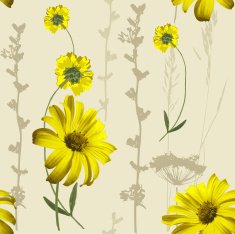 Yellow flowers pattern N2