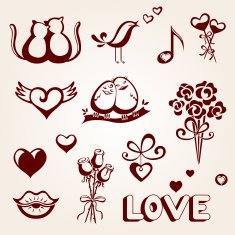 St Valentine's Day icon set