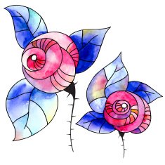 Watercolor roses N9