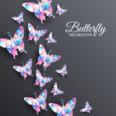 beautiful colorful butterfly background concept N2