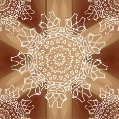 Lace abstract ornament on wooden background