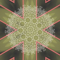 Lace abstract ornament on wooden background N2