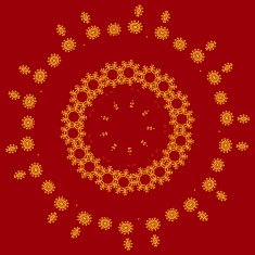 Lace color floral ethnic ornament