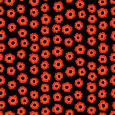 Ditsy floral pattern with small red flowers
