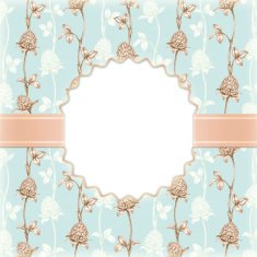 Artistic background with drawings of flowers
