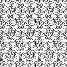 Elegant black and white hand-drawn pattern