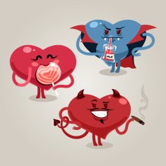 Funny Valentine's hearts with demon N2