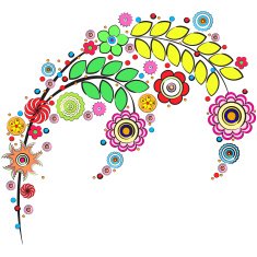 Flowers vector traditional branch of floral blooming N8