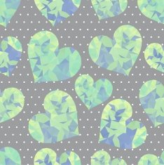 Seamless pattern with hearts of triangles Vector illustration