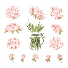 Design elements for floral bouquet