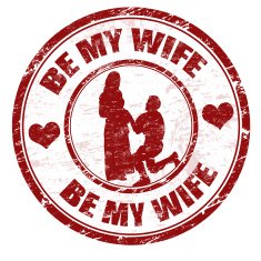 Be my wife stamp
