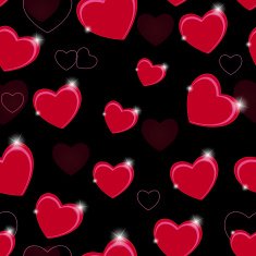 Happy Valentines Day seamless pattern background with heart Vector illustration