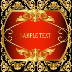 background frame red with gold(en)