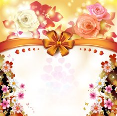 Roses with orange bow N4