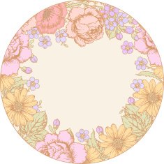 Roses Circle Frame