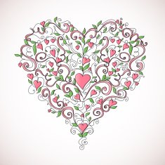 Heart-shaped ornament N3