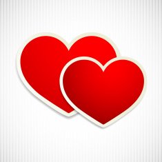 Valentine`s Day card with hearts N2