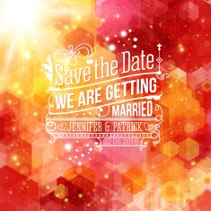 Save the date for personal holiday Wedding invitation