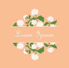 Vector vintage texture with chrysanthemums