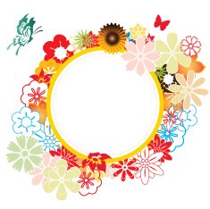 floral frame N187
