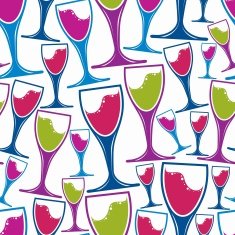 Winery theme seamless pattern decorative stylish wine goblets
