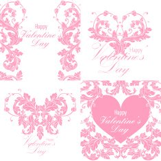 Set of Valentines day greeting cards N11