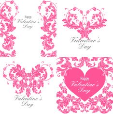 Set of Valentines day greeting cards N12