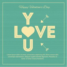 Happy Valentines Day Love Vintage