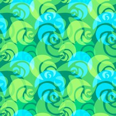 Green and blue roses pattern N2
