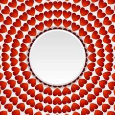 Red romance background with hearts N4