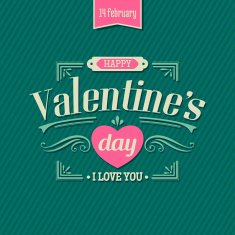 Valentine's day vintage lettering background N5