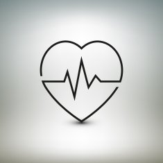 Heart beat icon healthcare and medical vector illustration