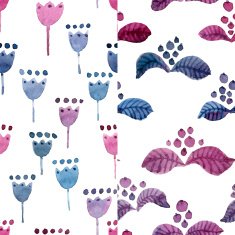 Watercolor floral patterns