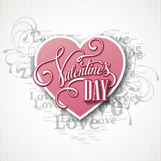 Valentines day vector illustration with heart