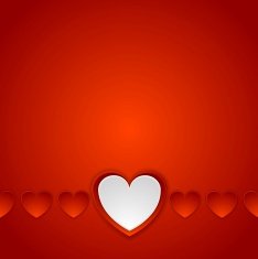 Red romance background with hearts N6