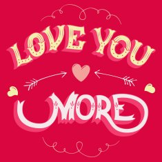 Love you more greeting card
