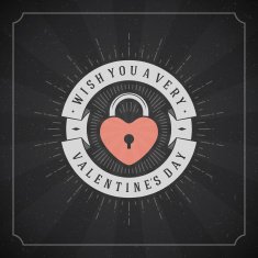 Happy Valentine's day Greeting Card Vintage Vector Background N4