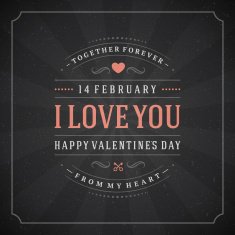 Happy Valentine's day Greeting Card Vintage Vector Background N6