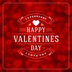 Happy Valentine's day Greeting Card and Bokeh N17