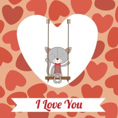 Love design over hearts pattern background vector illustration N4