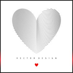Vector Pattern with Heart on Center N2