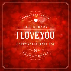 Happy Valentine's day Greeting Card and Bokeh N22