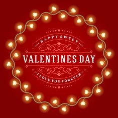 Happy Valentine's Day Glowing Decoration Light Bulbs N11