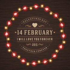 Happy Valentine's Day Glowing Decoration Light Bulbs N12