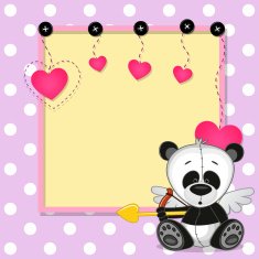 Cupid Panda with frame N2
